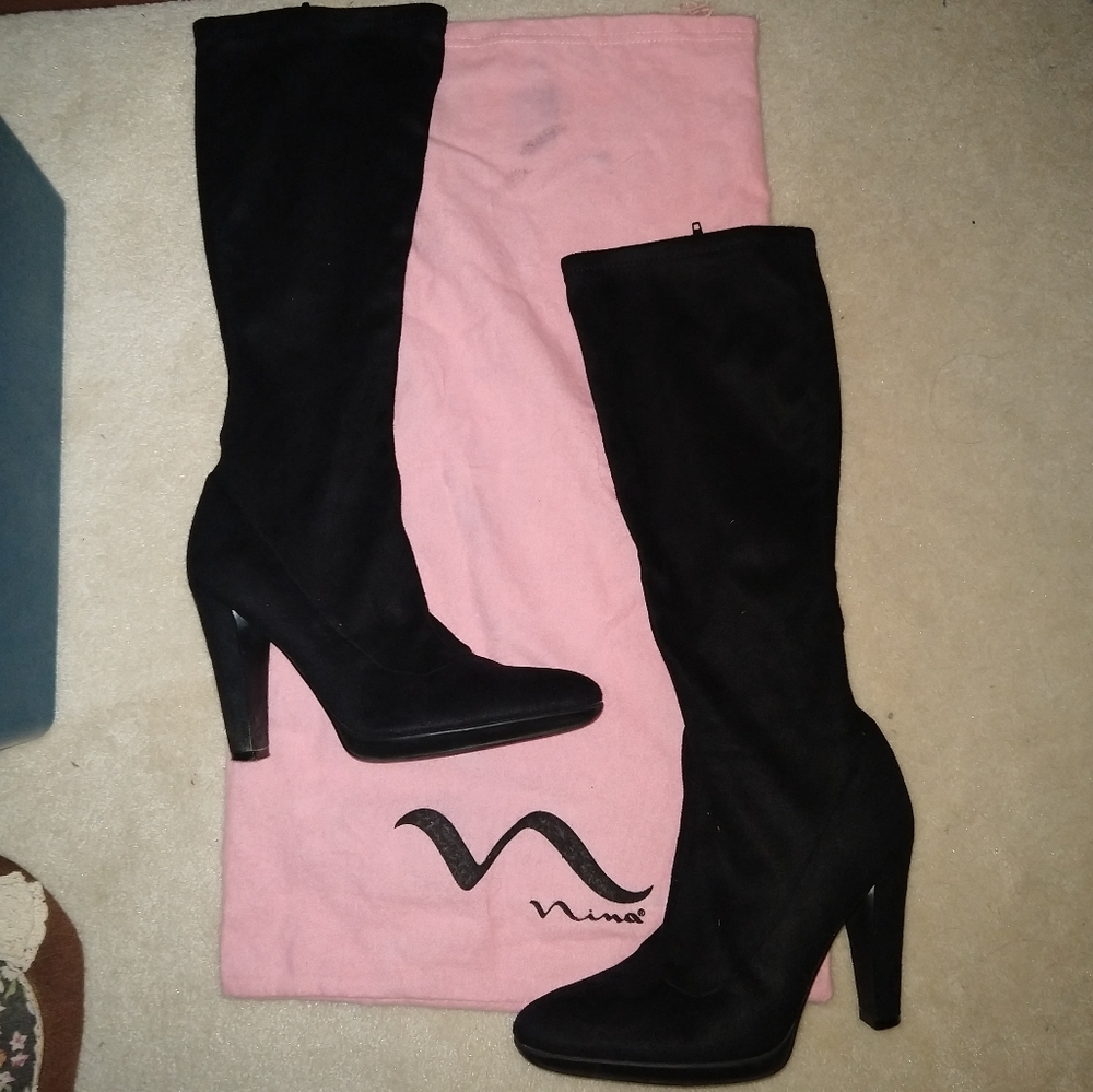 black calf heel boots Nina Frida